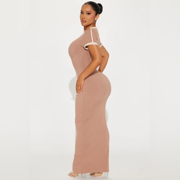 Fashion nova - Loren Snatched Maxi Dress - Mocha/combo - Picture 3 of 3